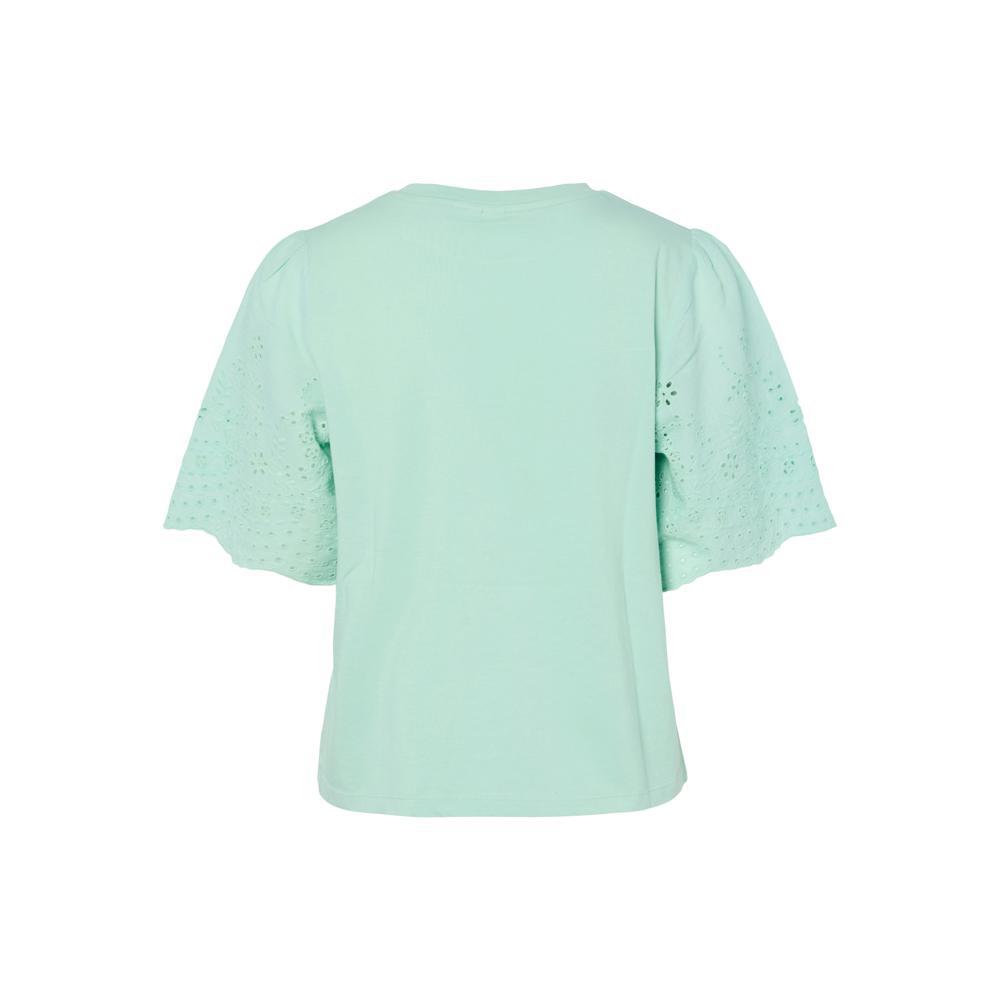 Y.A.S Lex Short Sleeve Embroidered Top
